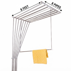 Vimart Stainless Steel Individual Dropdown Ceiling Cloth Dryer – UV-Protected Nylon Ropes, 3 to 8 Feet, 4 to 8 Pipes