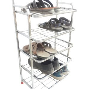 Vimart Stainless Steel Multipurpose Rack – Foldable Shoe & Storage Stand, 3 to 5 Tier